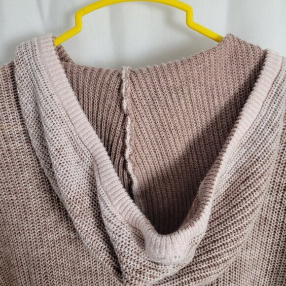 American Eagle Outfitters Hoodie Knit BOHO neutral Beige XS relaxed cozy slouchy - Picture 7 of 11